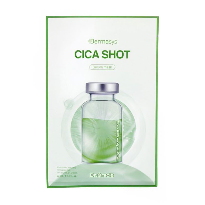 Заспокійлива маска для обличчя Dr. Oracle Cica Shot Serum Mask з центелою, 22 мл